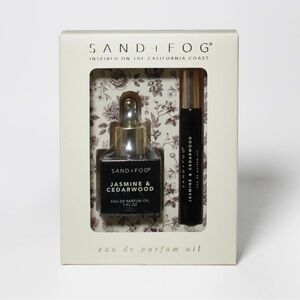 Sand + Fog Jasmine & Cedarwood Perfume Oil Rollerball & Perfume Dropper Set